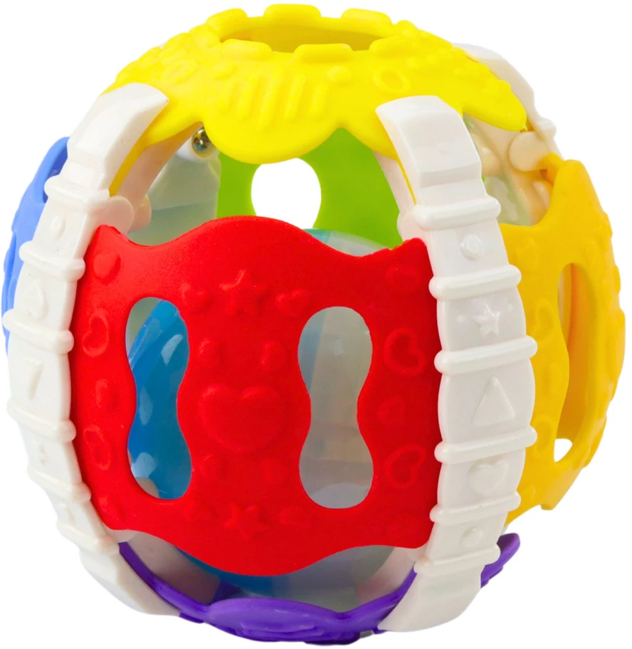 Lean Toys Sensorinis kamuolys kūdikiams su švieselėmis ir garsais, 10 cm