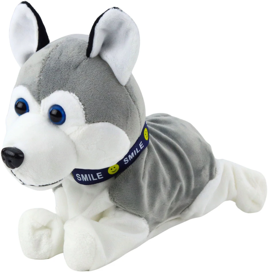 Lean Toys Interaktyvus pliušinis šuo Husky su garsais ir judesiu, 22x22x11 cm