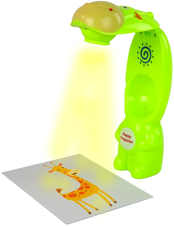 Lean Toys Žalias piešimo projektorius su flomasteriais