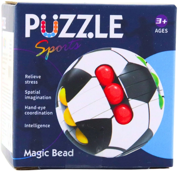 Lean Toys Sensorinis kamuolio formos dėlionės kubas vaikams 6,5 cm