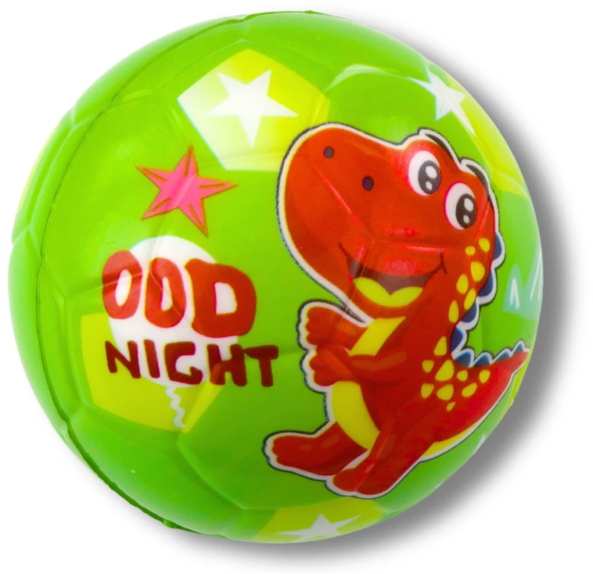 Lean Toys Kamuolys su dinozaurų piešiniais, 10 cm