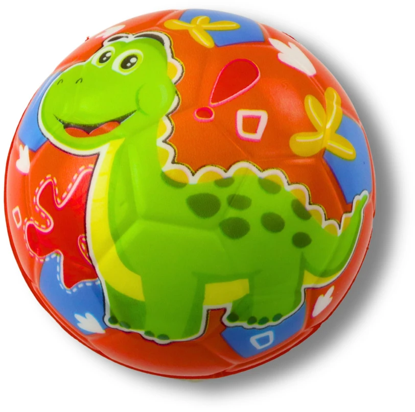 Lean Toys Kamuolys su dinozaurų piešiniais, 10 cm