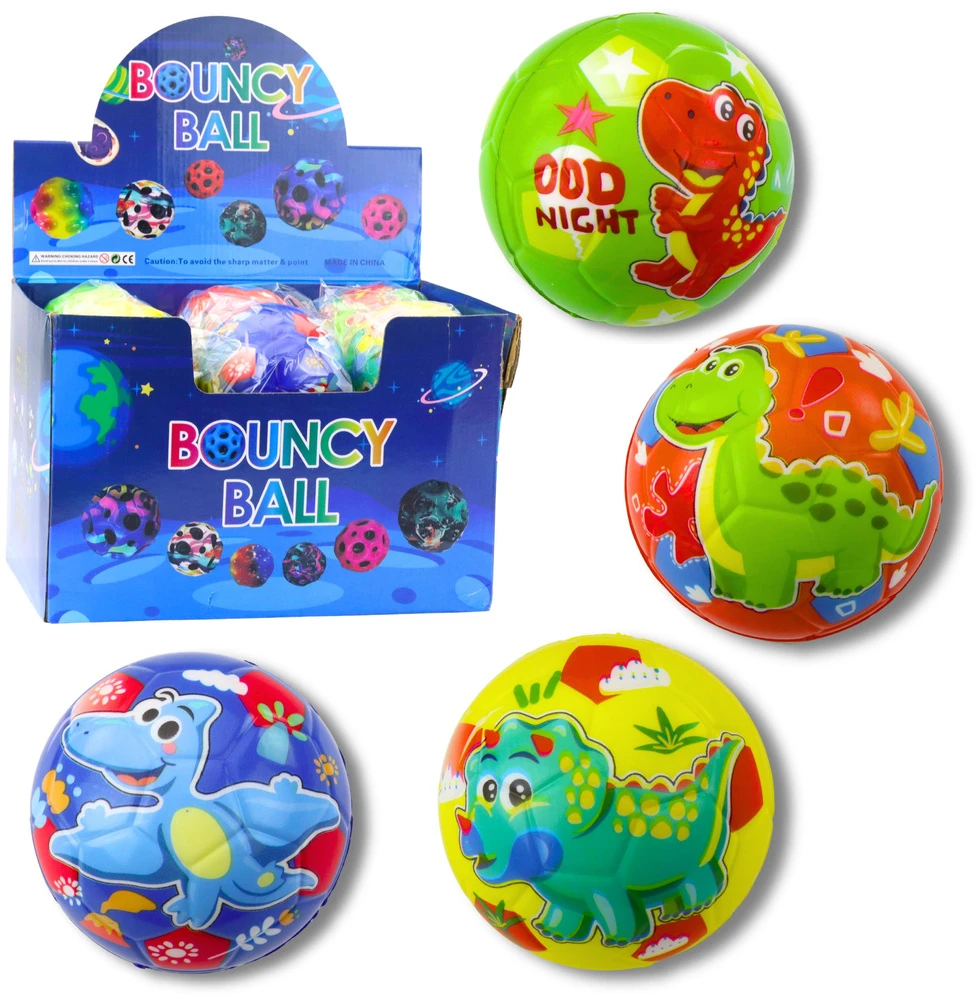 Lean Toys Kamuolys su dinozaurų piešiniais, 10 cm