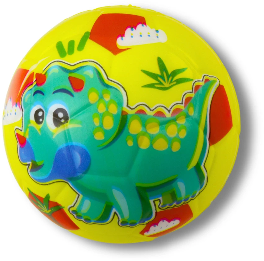 Lean Toys Kamuolys su dinozaurų piešiniais, 10 cm