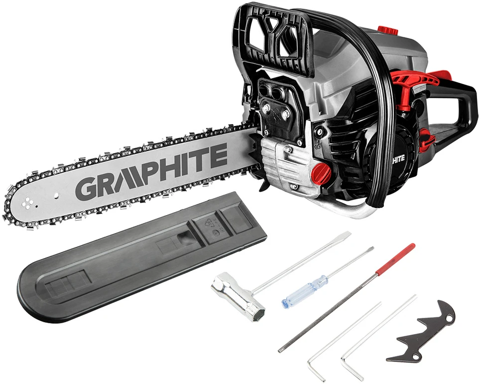 Graphite benzininis grandininis pjūklas 58G953, 2kW (2,7KM), 16" (400 mm)