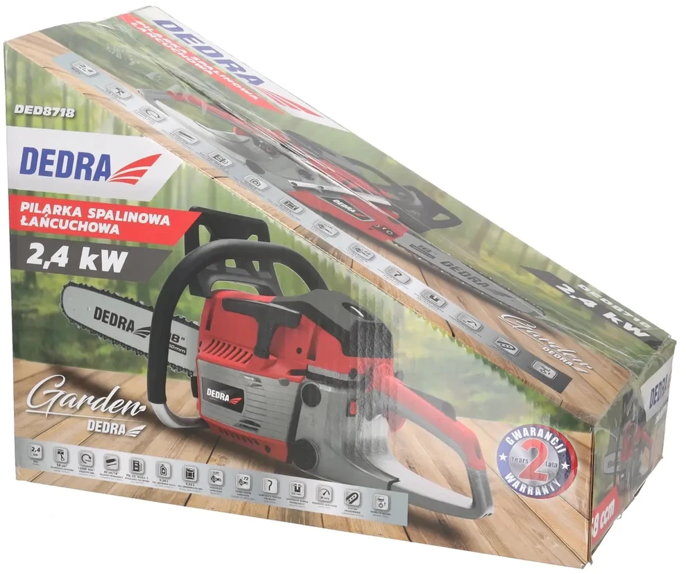 Dedra pjūklas Benzininis grandininis pjūklas 2,4 kW 58cc 18" 45 cm