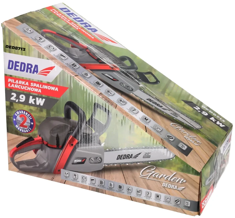 Benzininis Grandininis pjūklas Pjūklas grandininis Dedra DED8713 3,8 AG 65 cm3 50 cm
