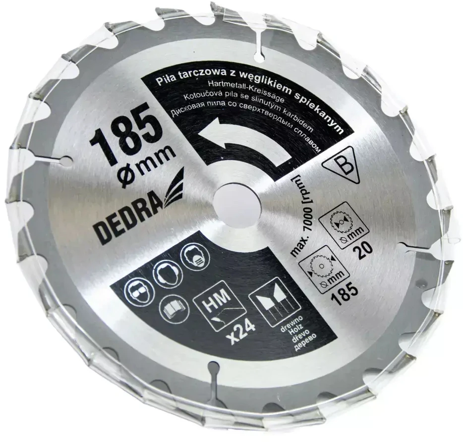 Dedra Elektrinis diskinis pjuklas 1500W 185mm max66mm