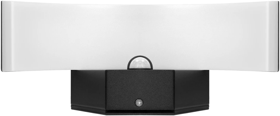 Lubinis šviestuvas Orno PILEA LED 9W, sodo šviestuvas su PIR jutikliu, 700lm, IP54, 4000K, juodas