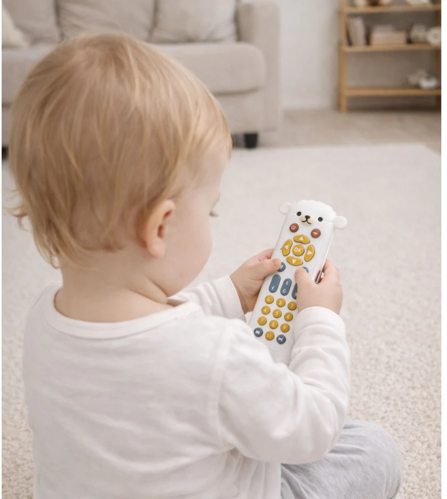 Lean Toys Žaislas nuotolinio pultelio formos baltas