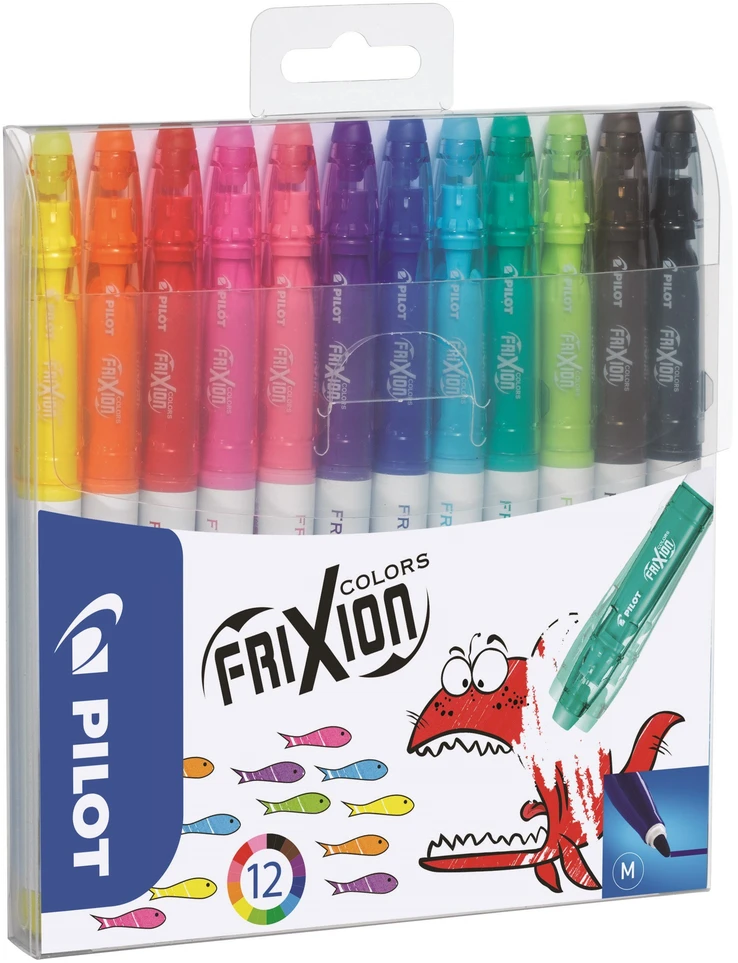 Pilot Pen Trinami flomasteriai Pultas FRIXION COLORS, 12 spalvų