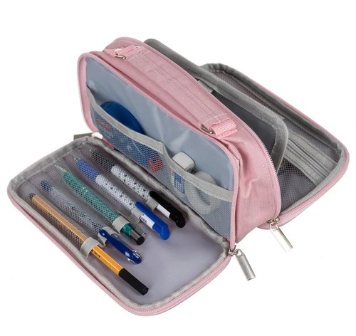 Double extendable pencil case - pink Maaleo 24517