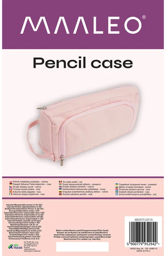 Double extendable pencil case - pink Maaleo 24519