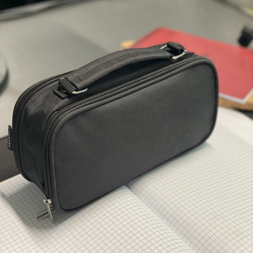 Double extendable pencil case - juodas Maaleo 24516