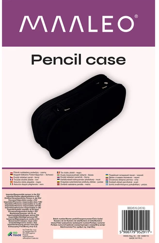 Double extendable pencil case - juodas Maaleo 24516