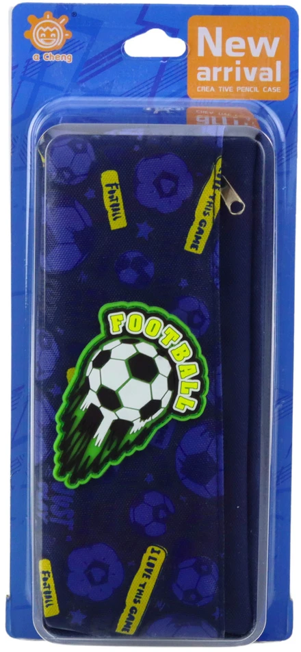 Lean Tamsiai Mėlynas Futbolo Motyvo Mokyklinis Penalas
