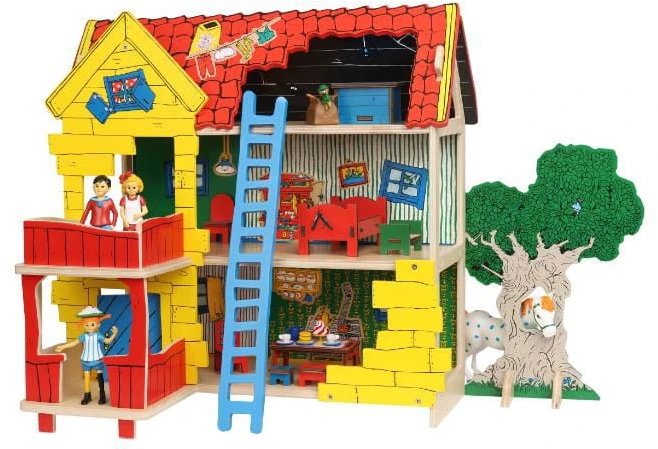 Pippi Langstrump Pippi Langstrømpe – „Pippi's Villa Villekulla Dollhouse“ (18103 m.)