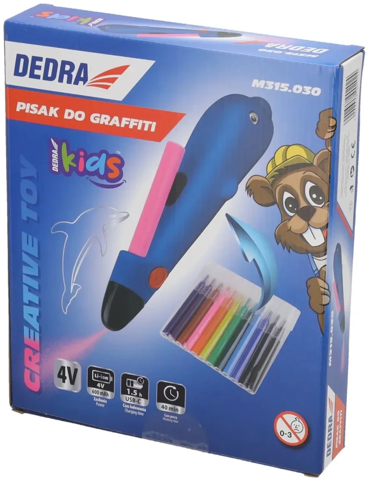 Dedra Pisak Grafiti rašiklis su žymekliais, belaidis USB