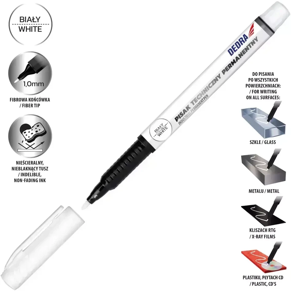 Dedra Pramoninis ilgalaikis ymeklis baltas 1mm 1 vnt