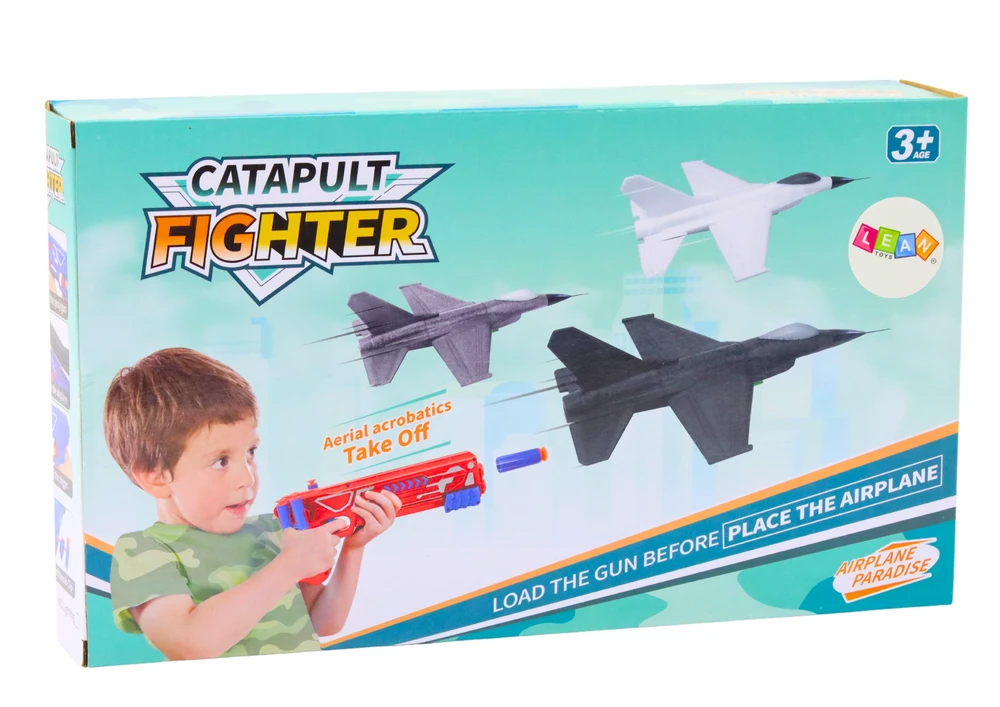 Lean Toys Mėlynas 2in1 Lėktuvų ir Šautuvų Žaislas Vaikams