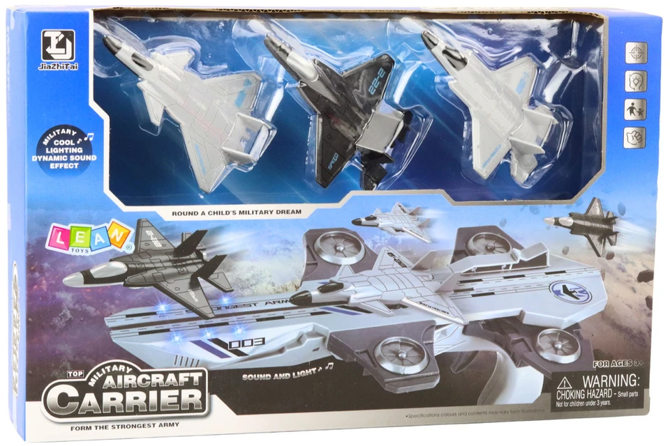 Lean Toys Lėktuvėlių paleidimo įrenginys su šviesos ir garso efektais