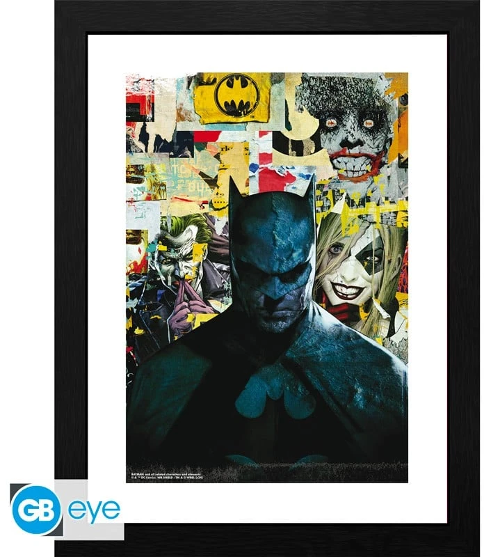 Plakatas DC COMICS - Įrėmintas paveikslas „Betmenas“ (30x40) x2
