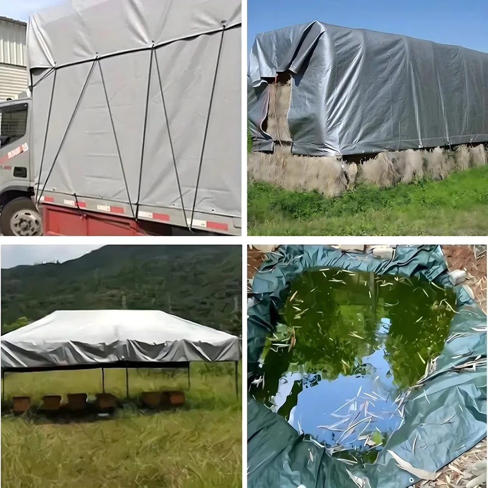 Plandeka Brezentas nuo UV spindulių 6x8m 120g, dengiantis stipriai, universalus
