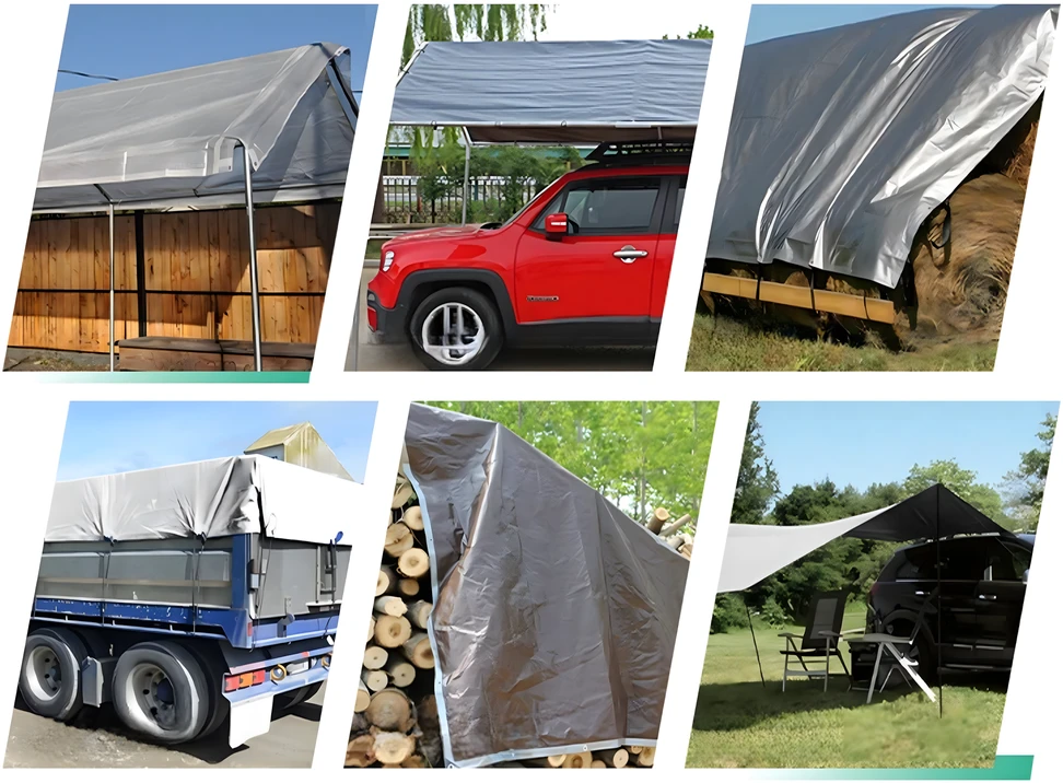 Plandeka UV apsauginis brezentas 4x5m 60g, dengiantis stipriai, universalus