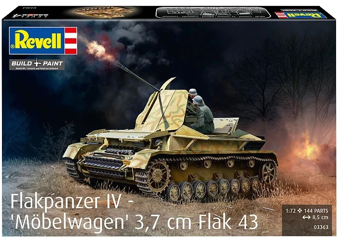Revell Flakpanzer IV „Möbelwagen“ 3.7 cm Flak 43, 1:72 modelis