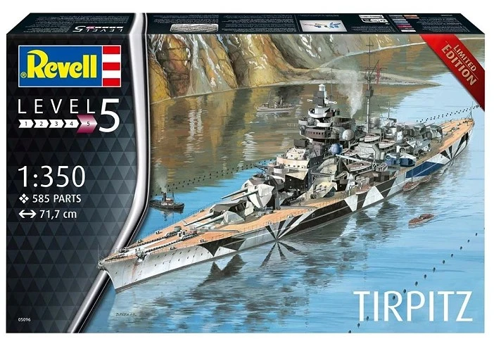 Revell Tirpitz vokiečių mūšio laivas 1/350 plastikinis modelis