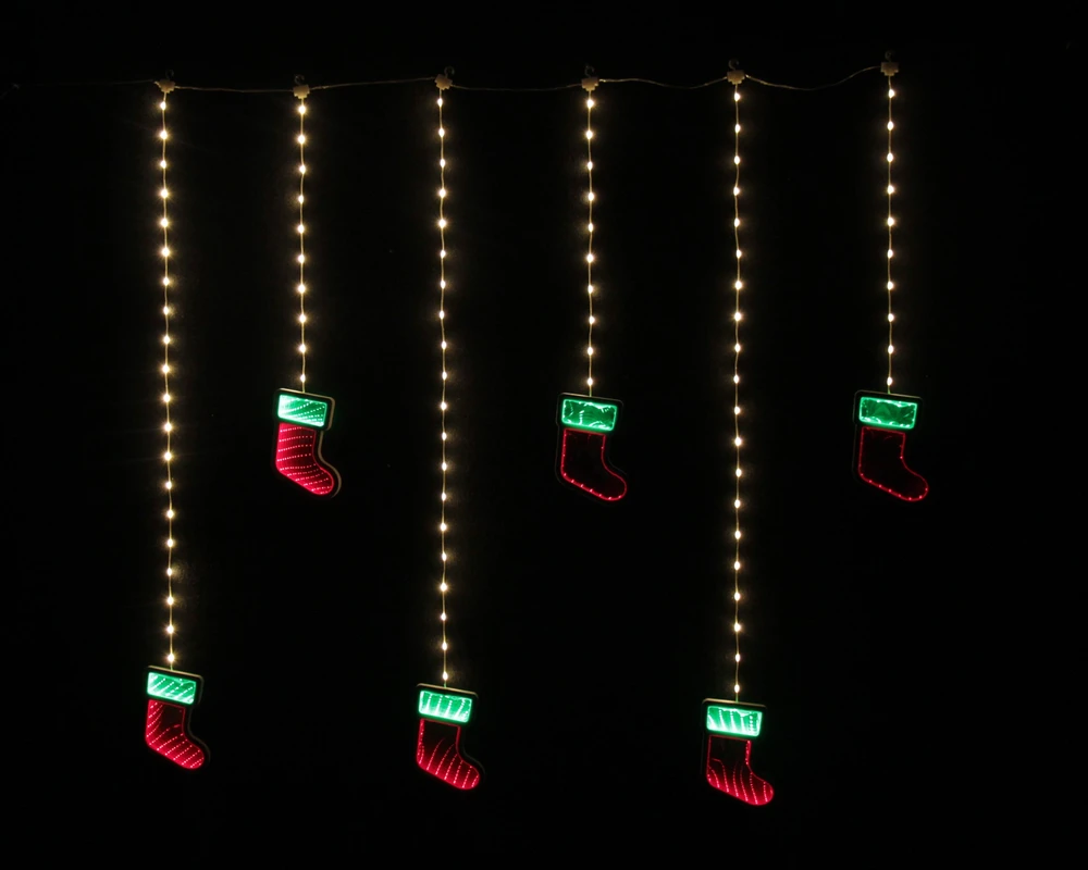 Plastrol Šventinė dekoracija girlianda kojinės LED 1,2 m x 1,2 m / 3 m