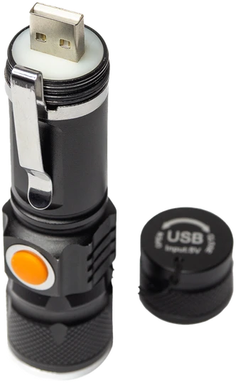 Plastrol Rankinis žibintuvėlis, trys švietimo režimai; max 200 lm; USB įkrovimas; IP22