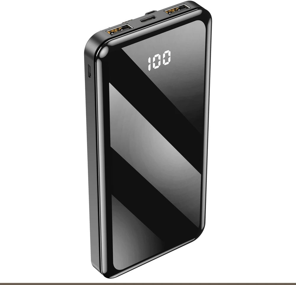 Forever išorinė baterija TB-411 ALLin1 10000 mAh su laidais USB-C + Lightning + microUSB juoda