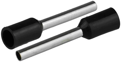 Plastrol Końcówka tulejkowa izolowana do przewodów 1x1mm2; dł tulejki 18,4mm juoda 20 vnt.