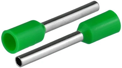 Plastrol Końcówka tulejkowa izolowana do przewodów 1x1mm2; dł tulejki 18,4mm žalia 50 vnt.