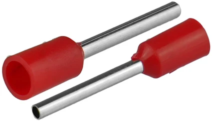 Plastrol Końcówka tulejkowa izolowana do przewodów 10,5mm2; DŁ TULEJKI 16mm Raudona 20 vnt.