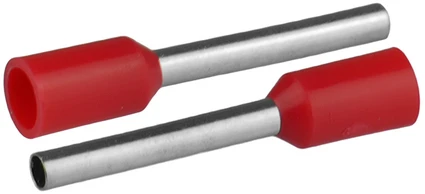 Plastrol Końcówka tulejkowa izolowana do przewodów 1x1mm2; dł tulejki 18,4mm raudona 50 vnt.