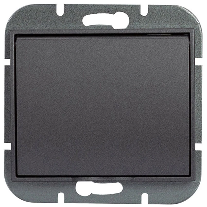 Plastrol Lizdas wtyczkowe pojedyncze -onyx- p/t 2p+su 16a,250v bryzgoodporne su klapką, antracito