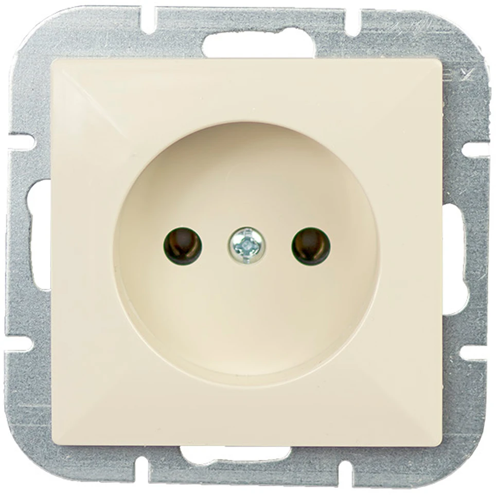 Plastrol Lizdas su kištuku pavienis p/t 2p, 16a, 250v (modulis)