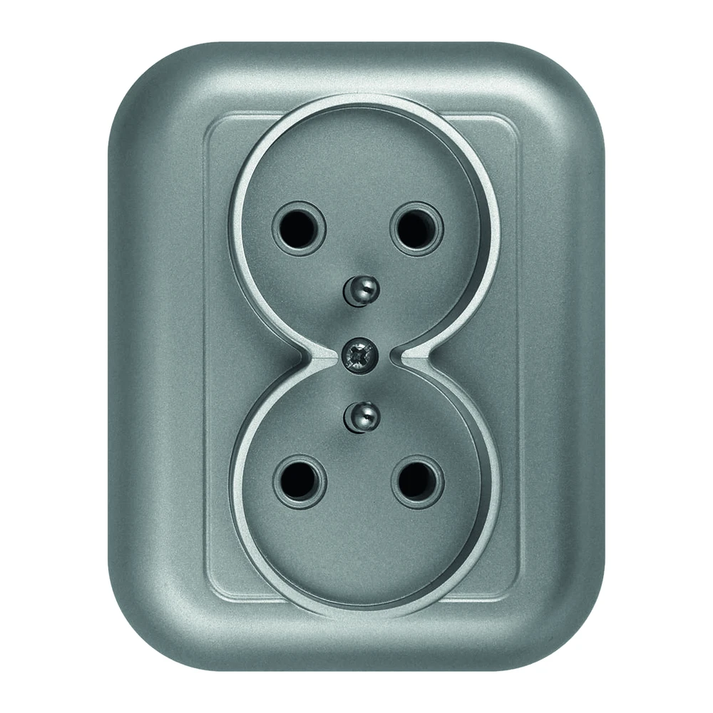 Plastrol rozetas kištukinis viengubas p/t, 2p+su su užuolaidėle, 16a, 250v