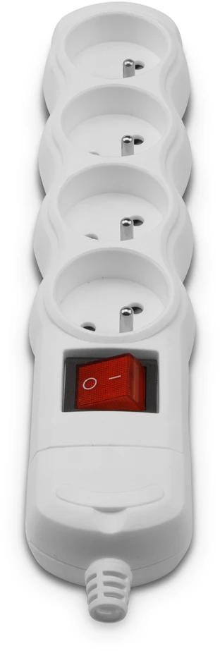 Plastrol Nešiojamas keturgubas kištukinis lizdas 4x2p+su su jungikliu 16A, 250V, išardomas, eco bis