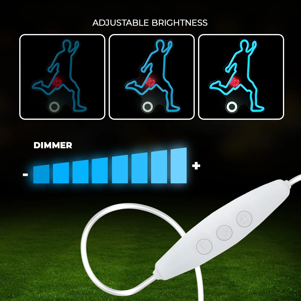 Plastrol Neon PLEXI LED Futbolininkas įvairiaspalvis FPNE31 Forever Light