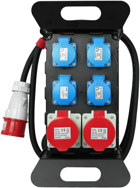 Plastrol Rozdzielnica budowlana przenośna siłowa su zabezpieczeniem;H07RN-F;52,5;400V, 2x4p+su;3x2p+su; 1xUSB; dł. przewodu 2m