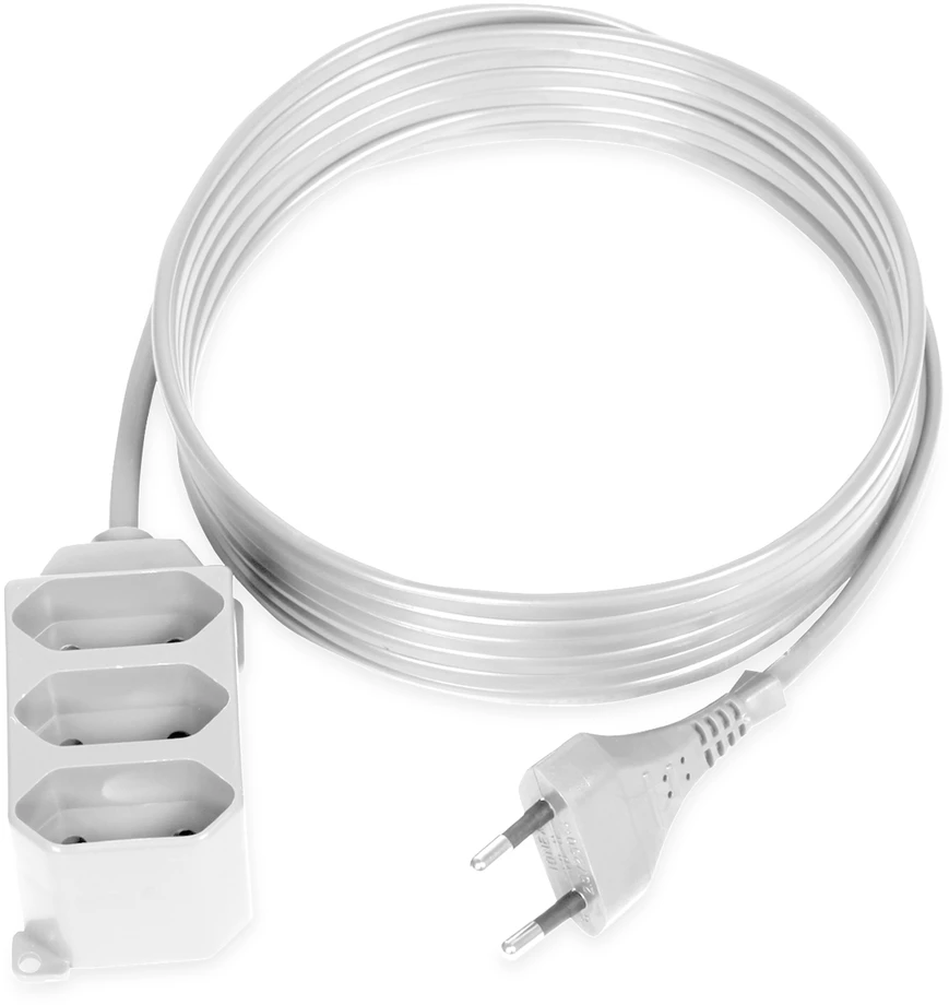 Plastrol Przedłużacz stały trzykrotny 3x2p/II, 2,5A, 250V su przewodem przyłączeniowym OMYp 20,75 mm?
