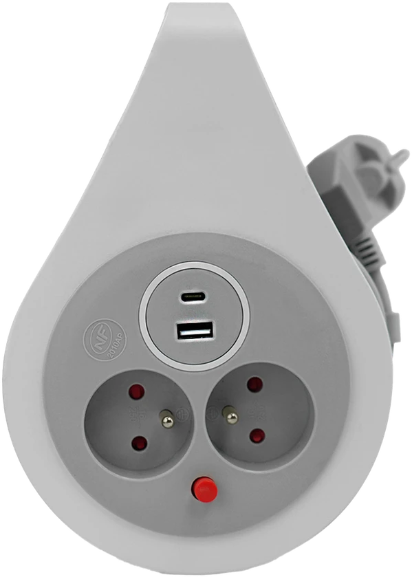 Plastrol Przedłużacz zwijany 10m 3x1mm2, 16a, su zabezpieczeniem termicznym, 2xgniazdo wtyczkowe, 1xusb-c, 1xusb-a