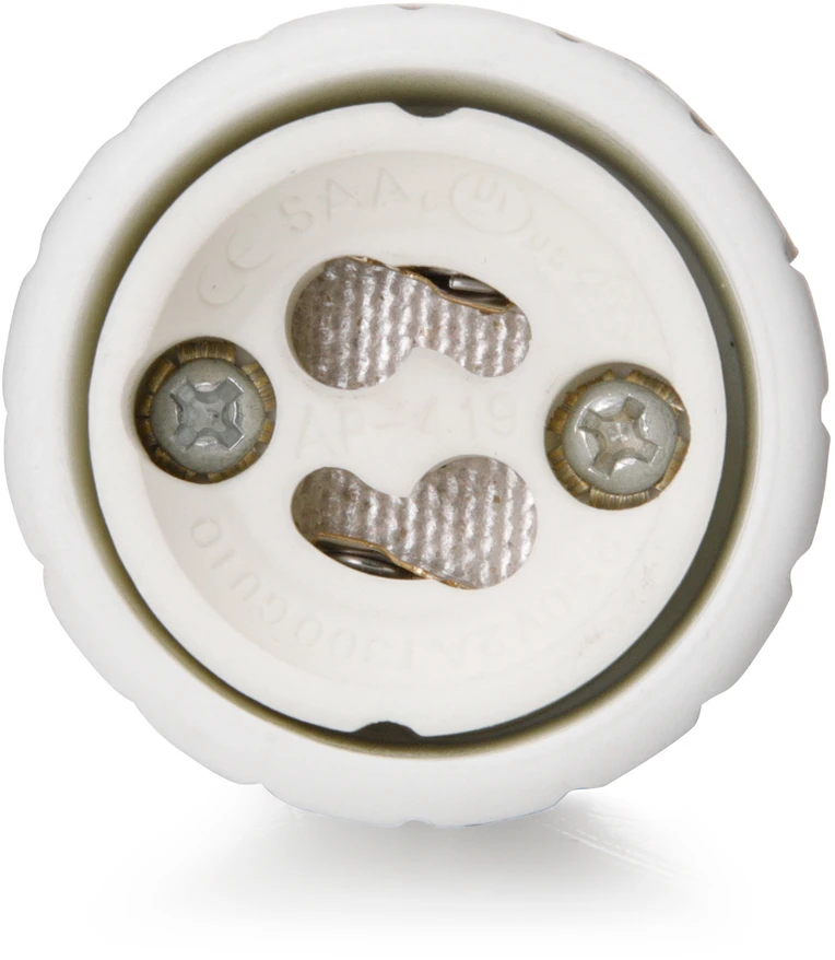 Plastrol Przejściówka su e-14 na gu-10, balta, adapter