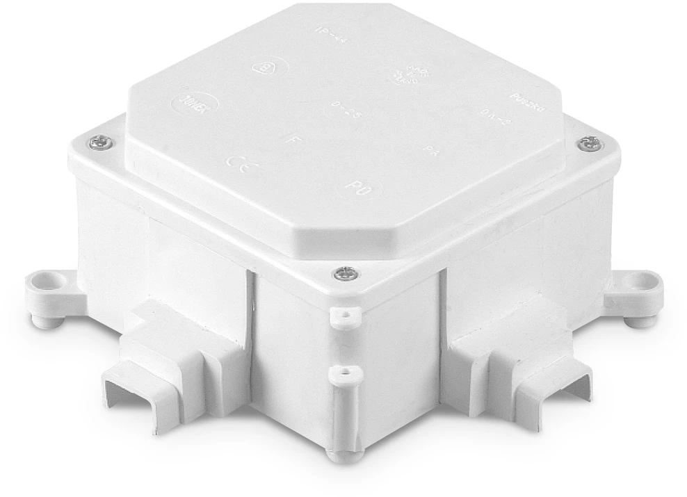 Plastrol Puszka pdgałęźna kątowa, dławica pod kanalas elektroinstalacyjny, wymiar 103x103x60