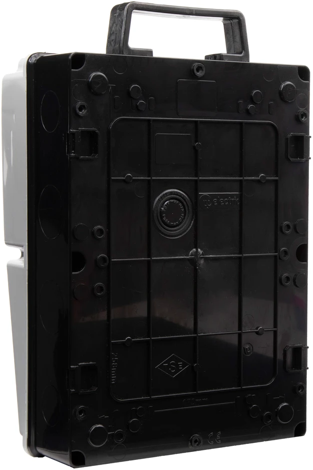 Plastrol Skirstomasis skydas cas-sfi 32a 16a 3×230 ip54 statybinis skirstomasis skydas su viršsrovių ir diferencine apsauga, ip 54, 1x32a-400v/1x16a-400v/3x16a-230v