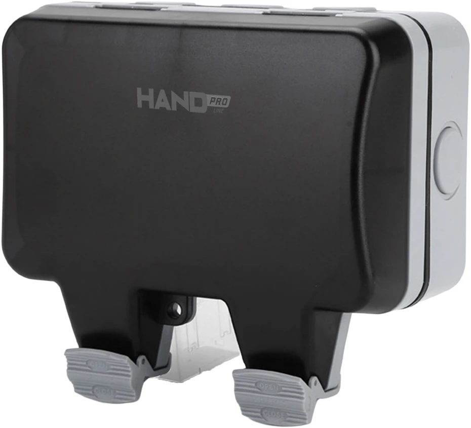 Plastrol Vandeniui atspari išorinė dėžutė dvigubam elektros lizdui, ip66, hand pro