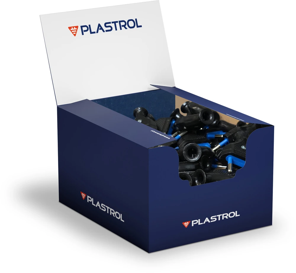 Plastrol Plokščia išardoma kištukinė jungtis, 2,5 A/250 V, II izoliacijos klasė, juoda